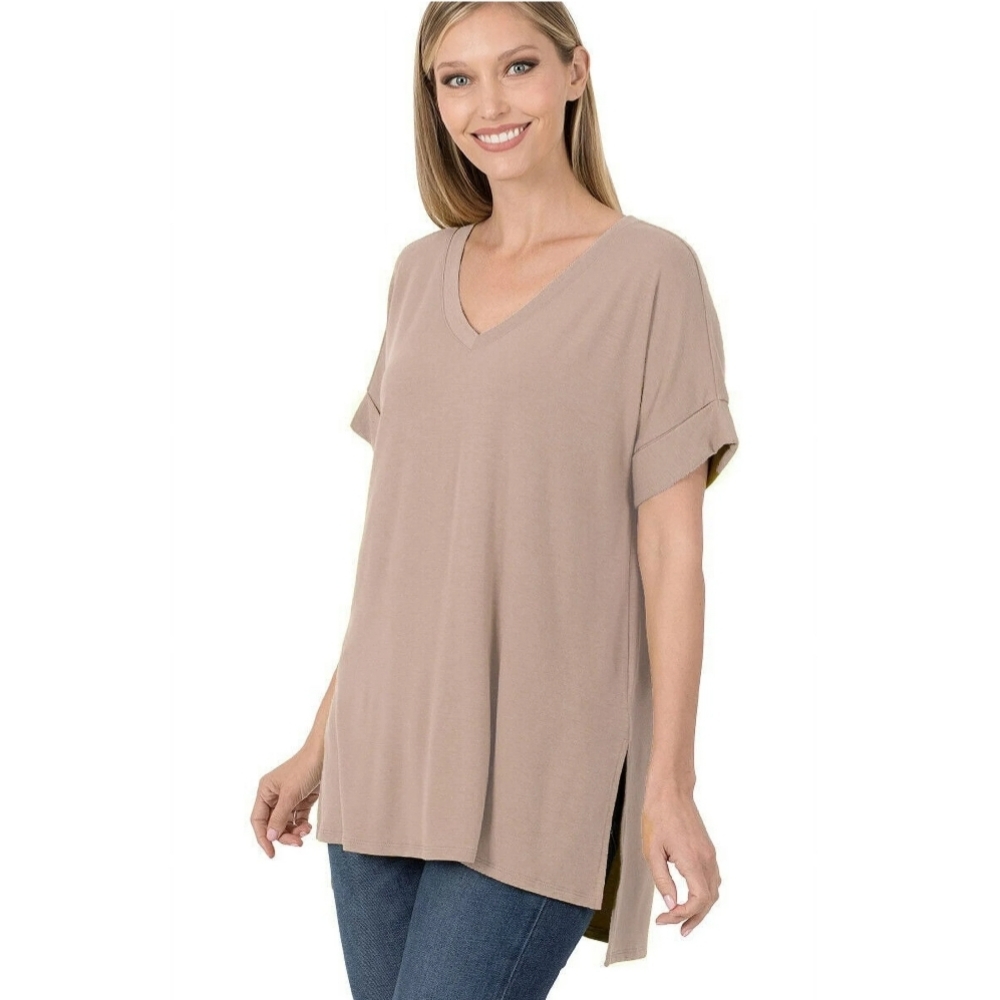 Zenana Outfitters Ash Mocha Scuba Tunic